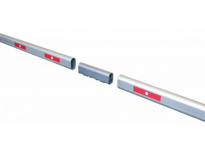 Mast aluminium met stickers