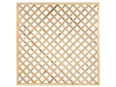 Grenen trellisscherm | Breedte 180 cm | Hoogte 180 cm | Diagonaal met lijst