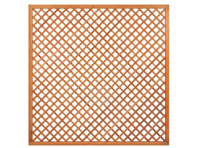 Hardhout trellisscherm | Breedte 180 cm | Hoogte 180 cm | Diagonaal met lijst