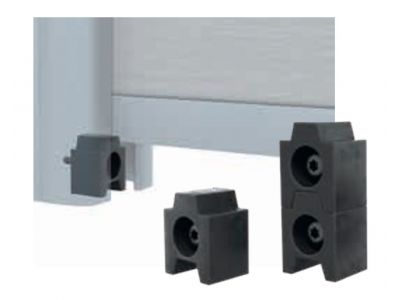 Startfixeringsset | 4 x 19mm | PVC zwart met schroeven