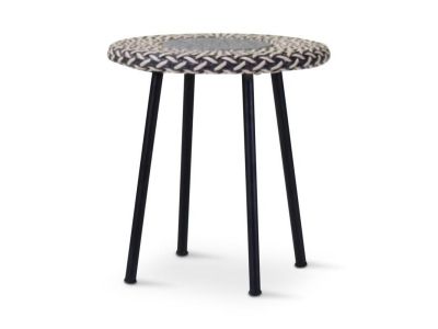 Bijzettafel Modesto | aluminium zwart | oyster weving