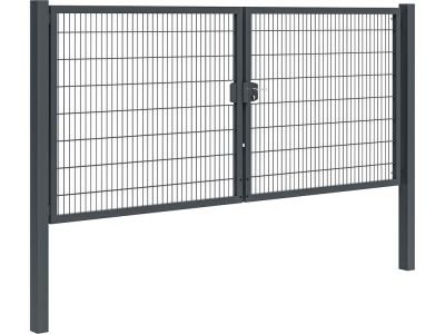 Dubbele tuinpoort | Professional | Breedte 400 cm | Hoogte 160 cm | RAL7016