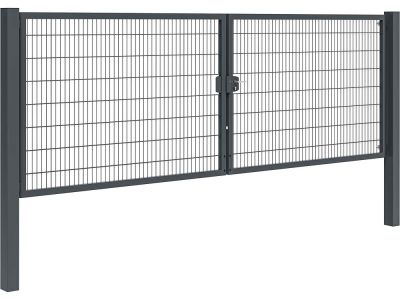Dubbele tuinpoort | Professional | Breedte 500 cm | Hoogte 160 cm | RAL7016
