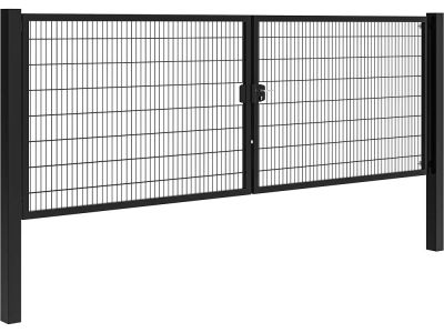 Dubbele tuinpoort | Professional | Breedte 500 cm | Hoogte 160 cm | RAL9005