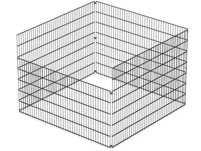 Bladkorf | Breedte 250 x 250 cm | Zwart RAL9005