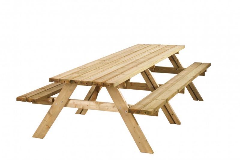 Picknicktafel Lange Jan 42 mm dik bladmaat 300 x 70 cm