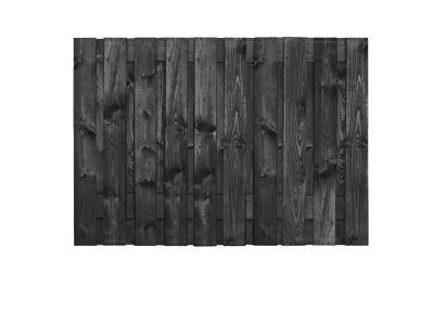 Zwart grenen tuinscherm | Breedte 180 cm | Hoogte 130 cm