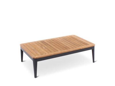 Salontafel Clavo | alu antraciet | teak