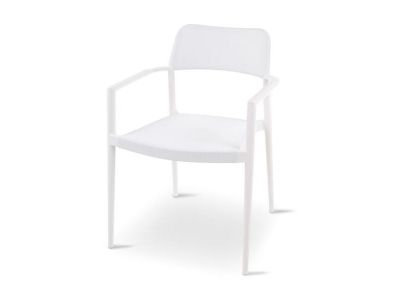 Tuinstoel Indy | alu wit | textileen grijswit