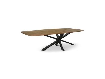 Tuintafel Aras | 300 cm | teak naturel | star tafelvoet metaal zwart