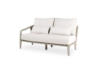 Loungeset Anais | zit links | teak grey | beige weving | incl kussens beige