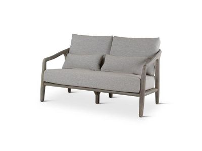 Loungeset Anais | 2-zit | teak grey | beige weving | incl kussens beige