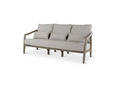 Loungeset Anais | 3-zit | teak grey | beige weving | incl kussens beige