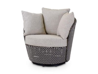 Loungestoel Adamo | oyster weving | incl kussens crème
