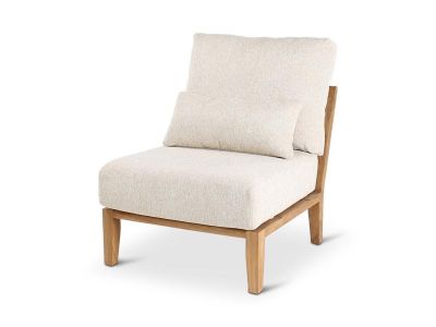 Loungeset Anais | center | teak naturel | naturel weving | incl kussens crème