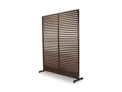 Terrasafscheiding Yari | teak grey met aluminium