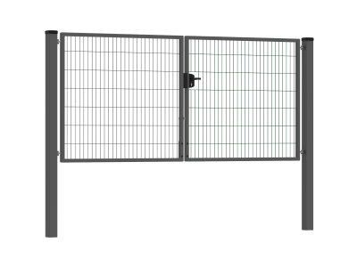 Dubbele tuinpoort | Premium | Breedte 300 cm | Hoogte 140 cm | RAL7016 | Uitlopend model