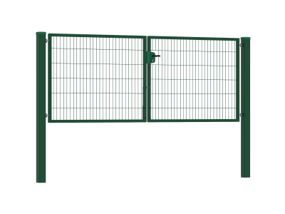 Dubbele tuinpoort | Premium | Breedte 300 cm | Hoogte 120 cm | RAL6009 | Uitlopend model