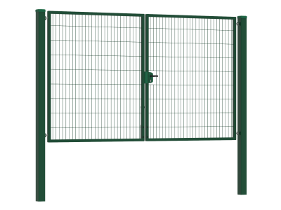Dubbele tuinpoort | Premium | Breedte 300 cm | Hoogte 180 cm | RAL6009 | Uitlopend model