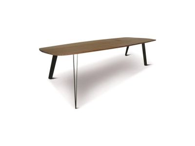 Tuintafel Qatar | 300 cm | teak naturel | split tafelvoet metaal zwart