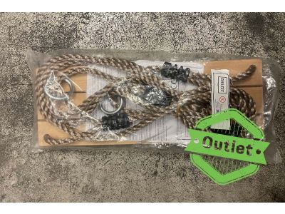 Houten schommel met nylon touwen