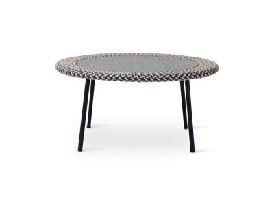 Salontafel Modesto| aluminium zwart | oyster weving
