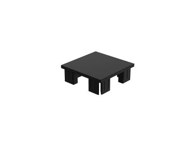PVC insteekkap | 75 x 75mm | Zwart