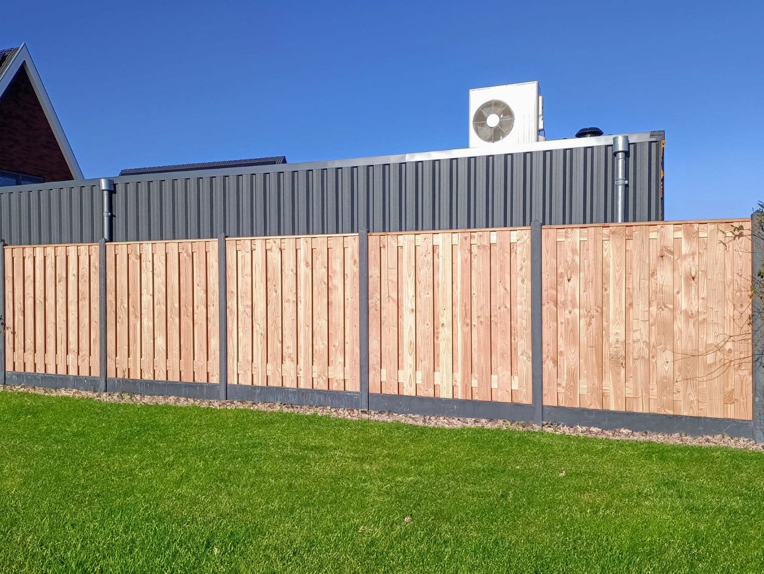 Douglas hout beton schutting 23 planken